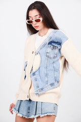 Cardigan Met Denim - Vest