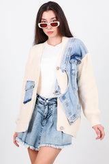 Cardigan Met Denim - Vest