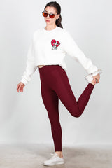 Bordeaux High - Waist Legging