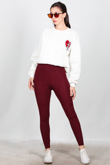 Bordeaux High - Waist Legging