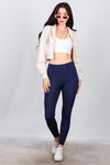 Legging Met Hoge Taille – Marineblauw