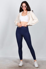 Legging Met Hoge Taille – Marineblauw