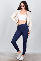 Legging Met Hoge Taille – Marineblauw
