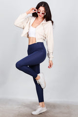 Legging Met Hoge Taille – Marineblauw
