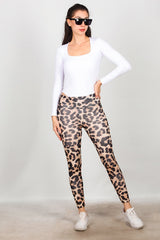 Leggings Mit Leopardenmuster – Beige
