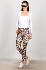 Leggings Mit Leopardenmuster – Beige