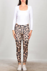 Leggings Mit Leopardenmuster – Beige
