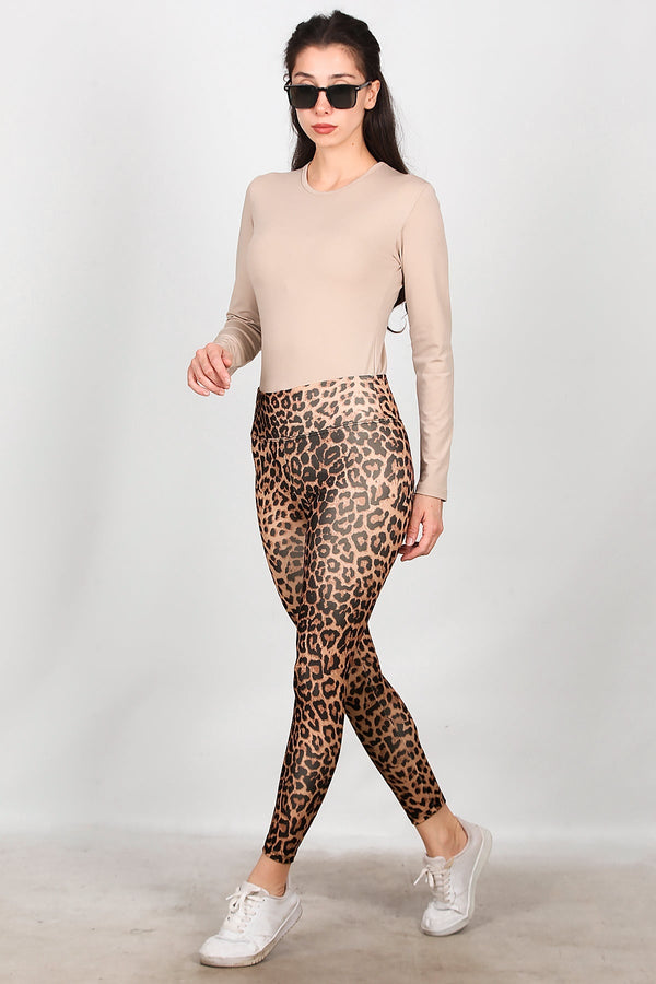 Legging Met Luipaardprint – Bruin