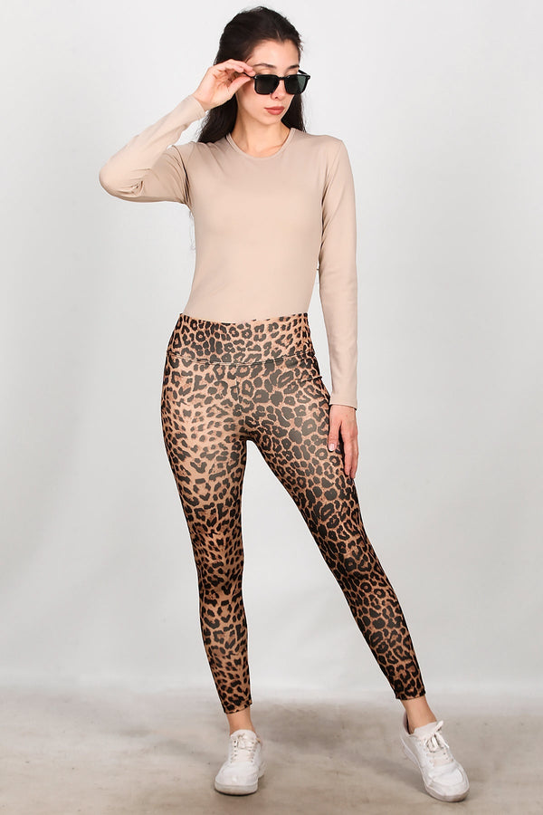 Legging Met Luipaardprint – Bruin