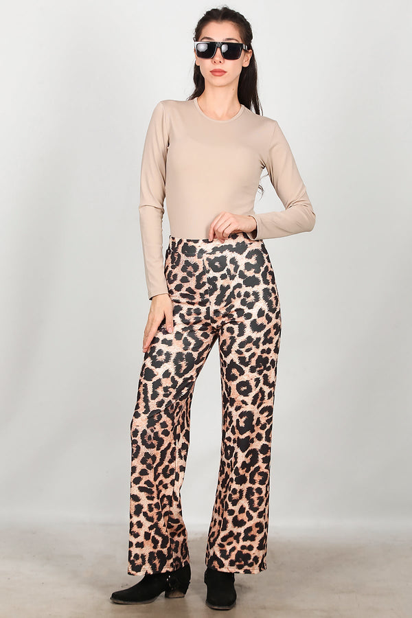 Luipaardprint Broek – Beige