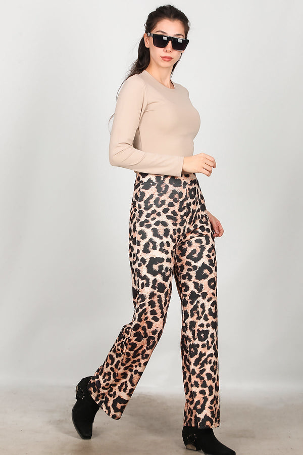 Luipaardprint Broek – Beige