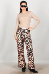 Luipaardprint Broek – Beige