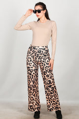 Luipaardprint Broek – Beige