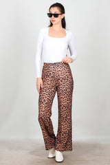Luipaardprint Broek – Bruin