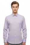 Slim - Fit Gestreept Overhemd — Lila