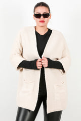 Cardigan Mit Taschen – Stone (Plus - Size)