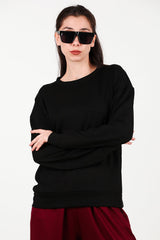 Rundhals - Sweatshirt, Schwarz