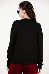 Rundhals - Sweatshirt, Schwarz