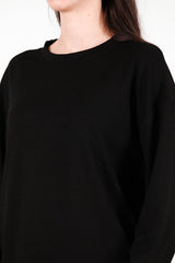 Rundhals - Sweatshirt, Schwarz