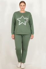 Stern‑Set Mit Metallic‑Effekt – Grün (Große Größen)