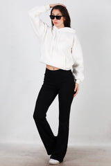 Leggings Mit Hohem Bund Und Schlag — Schwarz
