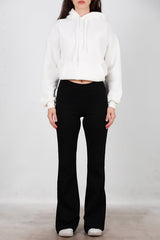 Leggings Mit Hohem Bund Und Schlag — Schwarz