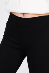 Leggings Mit Hohem Bund Und Schlag — Schwarz