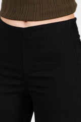 Jeans Met Brede Pijpen En Elastische Taille – Zwart