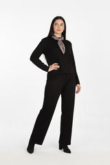 2 - Teiliges Damen - Set Mit Schal — Schwarz