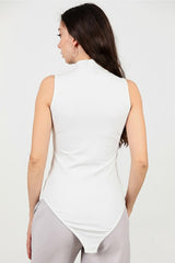 Mouwloze Body — Wit