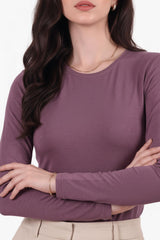 Lange Mouwen Jersey Top, Lichtpaars