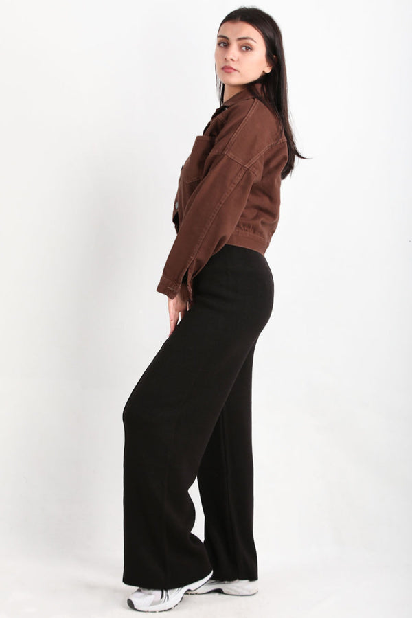 Dames Çimalı Gebreide Broek – Zwart
