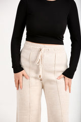 Dames Çimalı Gebreide Broek – Stone