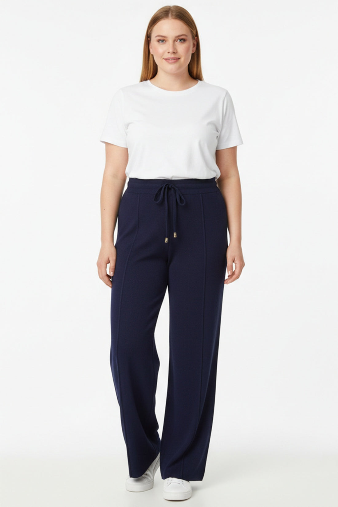 Gebreide Broek Met Çima - Detail — Marineblauw