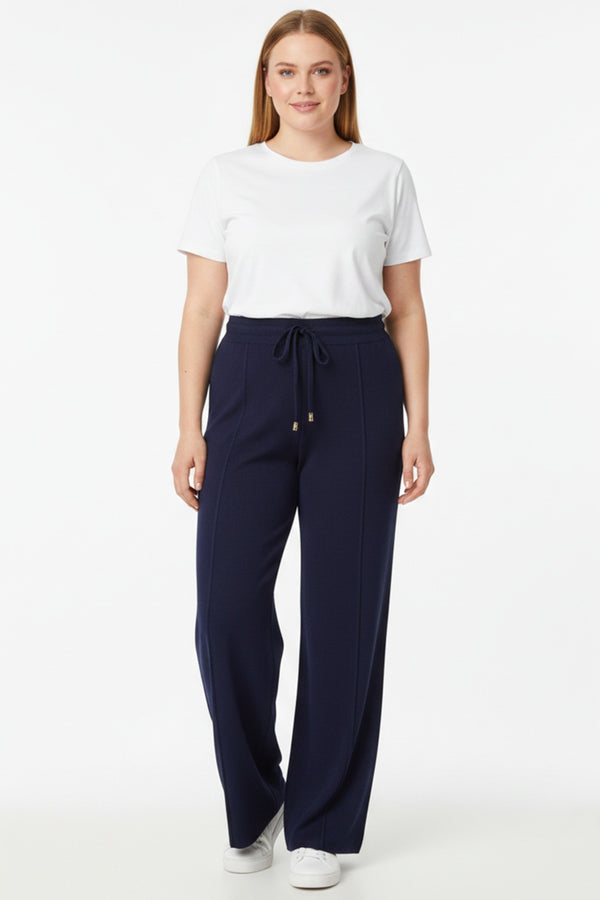 Gebreide Broek Met Çima - Detail — Marineblauw