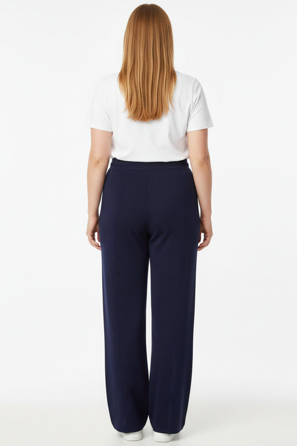Gebreide Broek Met Çima - Detail — Marineblauw