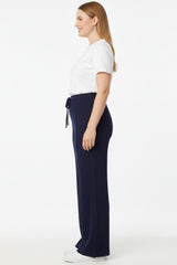 Gebreide Broek Met Çima - Detail — Marineblauw