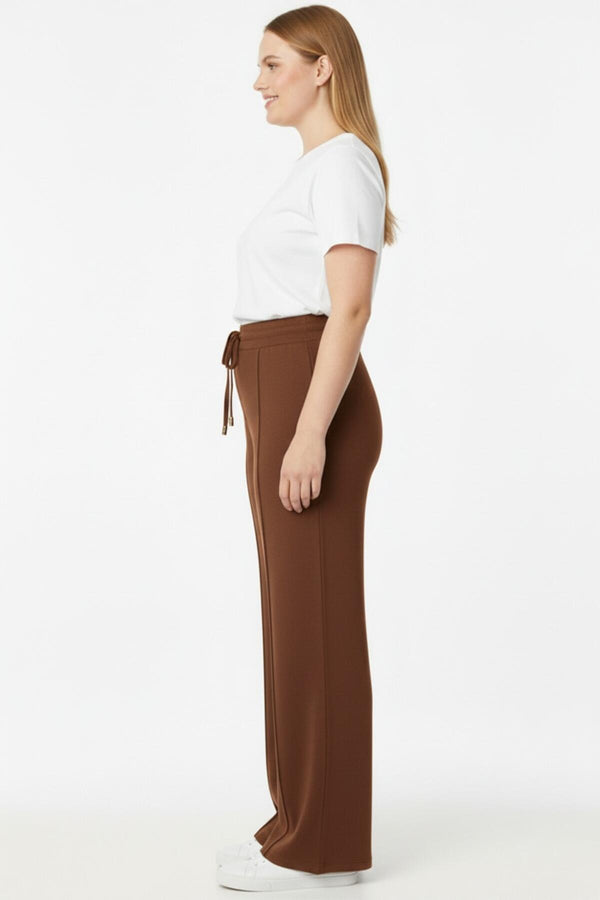 Dames Gebreide Broek Met Çima - Detail — Bruin