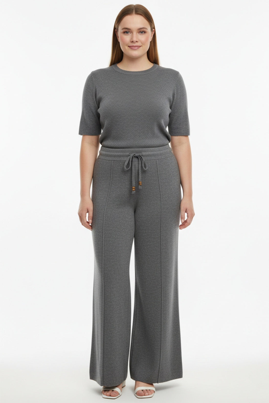 Gebreide Broek Met Çima - Detail — Antraciet