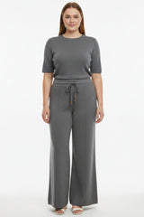 Gebreide Broek Met Çima - Detail — Antraciet