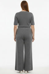 Gebreide Broek Met Çima - Detail — Antraciet