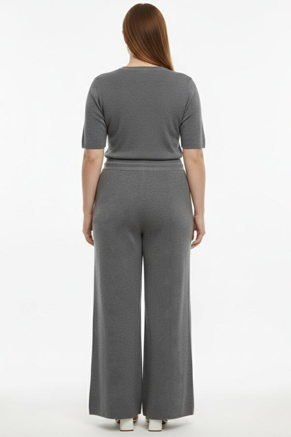 Gebreide Broek Met Çima - Detail — Antraciet