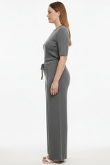 Gebreide Broek Met Çima - Detail — Antraciet