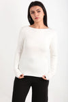 Boothalsbody Met Geraffte Zijkanten – Offwhite
