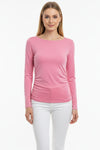 Body Met Geplooide Zijkanten En Boothals – Roze