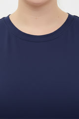 Mouwloos Bodytop Met Ronde Hals – Marineblauw