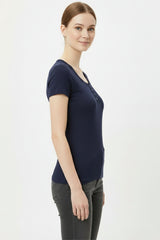 Body Mit Knopfleiste – Marineblau