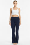Legging Met Hoge Taille, Uitlopende Pijpen En Split — Marineblauw