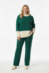 Panel - Detail Two - Piece Knit Set — Emerald