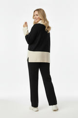 Panel - Detail Two - Piece Knit Set — Black